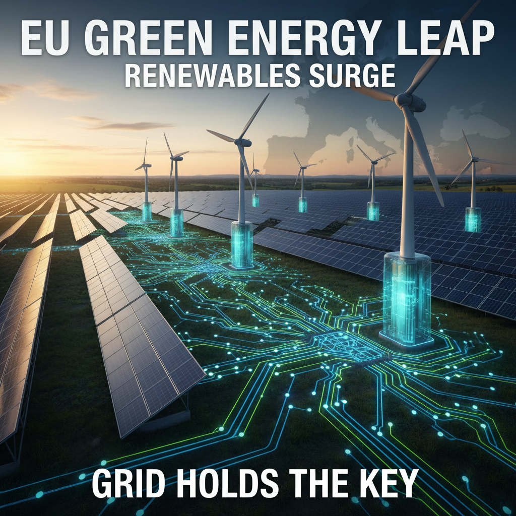 EU Green Energy Leap: Renewables Surge, Grid Holds the Key
