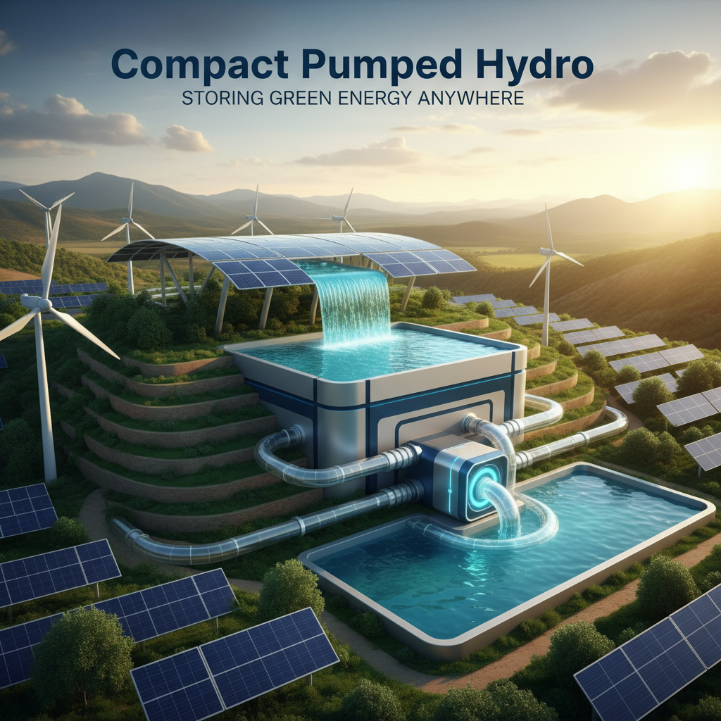 Compact Pumped Hydro: Storing Green Energy Anywhere