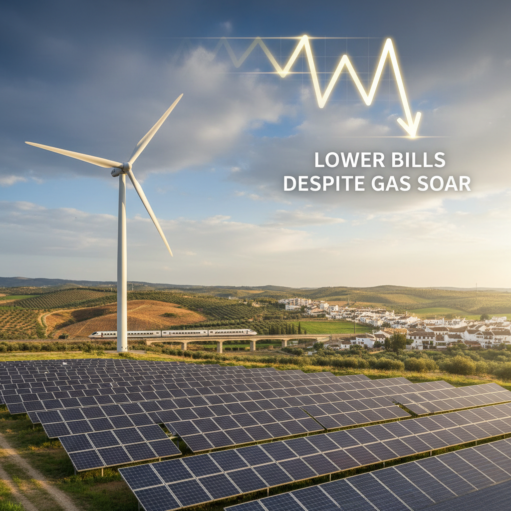 Spain's Green Energy Triumph: Lower Bills Despite Gas Soar