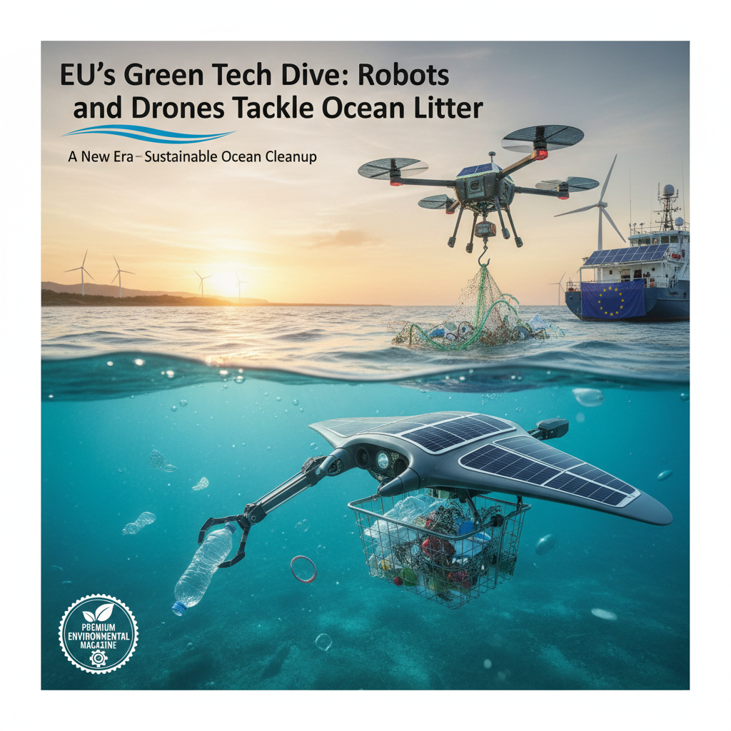 EU's Green Tech Dive: Robots and Drones Tackle Ocean Litter