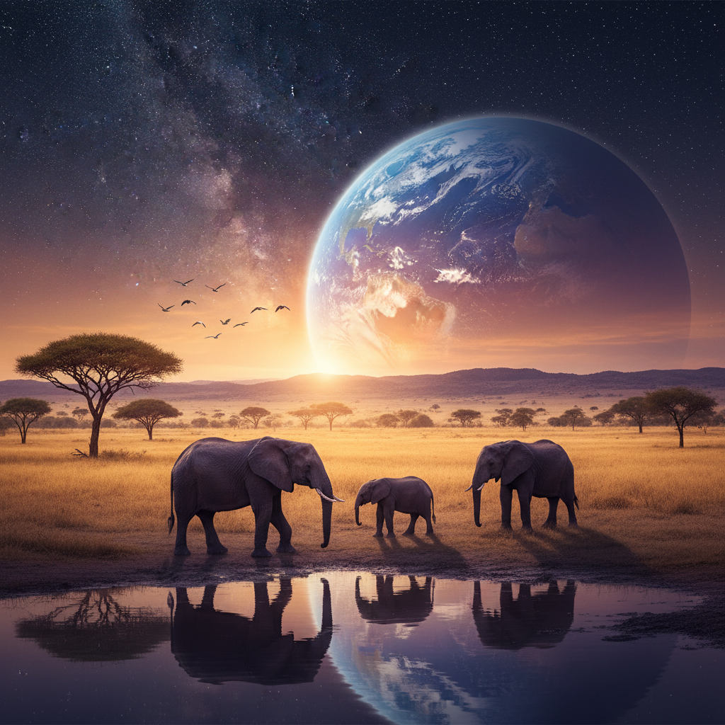 Earthset: A Cosmic Reminder of Our Fragile Blue Planet