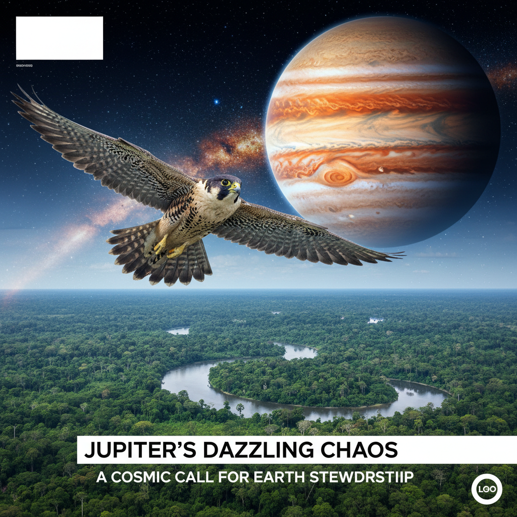 Jupiter's Dazzling Chaos: A Cosmic Call for Earth Stewardship